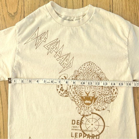 VINYL ICONS Def Leppard 1992 Cotton Graphic Tee In Natural Size X-Small - Picture 7 of 10
